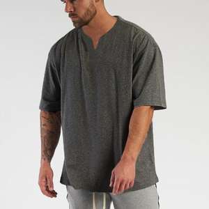 Muscle Guys Summer Casual Trendy Camiseta de gran tamaño Impresión de letras Simple Cómodo Coreano Manga corta - Product Image 3