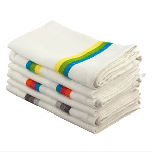 Toalla de cocina tejida de hueso de arenque de algodón reciclado de secado rápido Toalla de cocina duradera y ecológica - Product Image 1