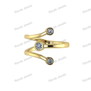 Top qualité noir Onyx Double anneau ouvert femmes à la mode éternité Vermeil 925 argent Sterling mariée Huggie cubique Zircon bijoux - Product Image 4