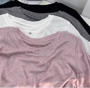 2025 Summer Women's Young Fashion Vintage Crop Tops Slim Fit Ladies Custom Crop Top T <b>Shirt</b> from Bangladesh - Product Image 5