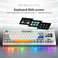 Clavier mécanique programmable MiraBox K1Pro LCD édition translucide pour les distributeurs et les détaillants