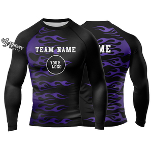 Rash Guard Quick Dry Protection Compression <b>Shirt</b> for Surf <b>Swim</b> Tops Gym Tight Wear - Product Image 1