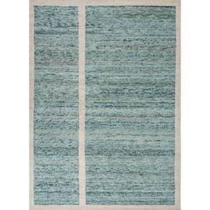 Alfombras de Lana a Rayas Azules Blythe, Alfombra de Yute Anudada a Mano de 9x12 para el Hogar, para la Sala de Estar y la Decoración del Dormitorio - Product Image 1