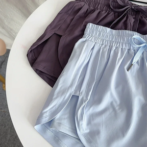 Shorts de sport pour femmes, taille haute, double couche, séchage rapide, respirant, shorts de sport, loisirs en plein air, course à pied, fitness - Product Image 2