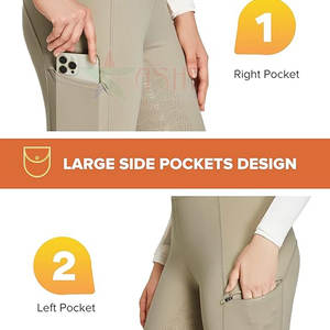 กางเกงขี่ม้าผู้หญิงแบบกันน้ำ กันลม ผ้ายืด/โพลีเอสเตอร์ ทรงเอวกลาง ผลิตโดยโรงงานโดยตรง ขายส่ง - Product Image 3