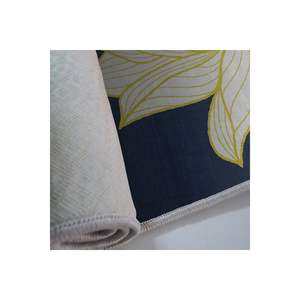 Alfombra de viscosa con estampado Digital Floral azul elegante, Alfombra de pasillo rectangular clásica hecha a mano para sala de estar - Product Image 4
