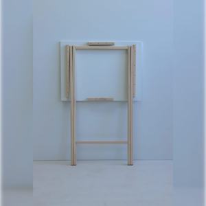 WELL HOME Tavolino Consolle Ausiliario Flexi 48x35x64 cm in Legno di Faggio e Melamina Bianca - Product Image 5