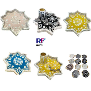 Artisanat moderne Usine directe Plateau de service Personnalisé Conception de nacre pour la maison Hôtel Décoratif RF Artisanat - Product Image 6