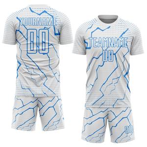 Conjunto de Uniforme de Fútbol Personalizable, Ligero, Transpirable y de Secado Rápido, Jersey Completo con Pantalones Cortos, Diseño Sólido, Suministro OEM, Impresión Digital 100% - Product Image 2