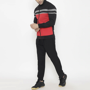 Logo personnalisé deux pièces hommes survêtement à manches longues nouvelle mode couleur unie vêtements de rue hommes survêtement décontracté ensemble - Product Image 4