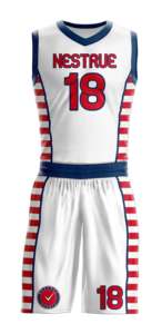 Shorts de maillot de basket-ball personnalisés, uniforme d'équipe en sublimation, 100% polyester, antidérapant, respirant, séchage rapide, ensemble de vêtements de sport durable - Product Image 2