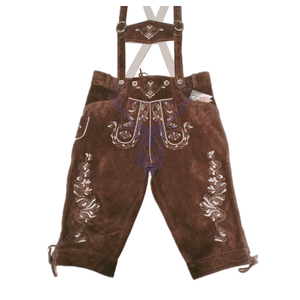 2024 vente en gros personnalisé hommes bavarois Lederhosen longue longueur au genou avec fermeture à braguette bouton taille moyenne - Product Image 6