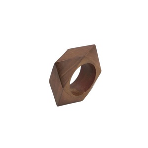 Anneau de serviette en bois d'acacia, bambou, mangue - Product Image 2