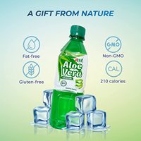 Boisson à l'aloe vera originale 16,9 fl oz, fabriquée au Vietnam, jus de fruits et légumes frais pressé, réfrigéré, sans sucre ajouté, 100% pur, en bouteille