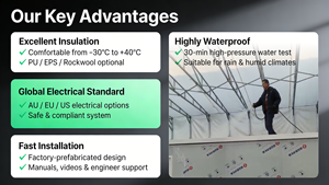 Maison préfabriquée 3 chambres, maison pliable, <span class=keywords><strong>prix</strong></span> d'usine, kits complets de maisons miniatures, bungalows, maisons modulaires pour le Kenya - Product Image 6
