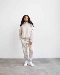 Pull à capuche tissé d'hiver de haute qualité avec logo personnalisé, couleur unie, coupe oversize, couleur personnalisée pour femme - Product Image 3