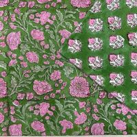 Tissu en coton imprimé au bloc 60S60S léger et écologique, imprimé traditionnel Jaipuri pour vêtements et usage domestique