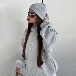 Ensemble sweat-shirt et jogging pour femme, logo personnalisé, 100% coton, écologique, respirant, couleur unie, imprimé, sweat-shirt pour l'hiver - Product Image 3