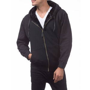 Sudadera con capucha de algodón peinado para mujer, de estilo informal prenda deportiva, cómoda y pesada, con cremallera, 100% anillos, 3x3 - Product Image 3