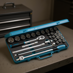 Hazet 30-Piece Set of <b>Ratchet</b> and Hexagonal Square <b>Sockets</b> 1/2'' with Traction Profile - Product Image 3