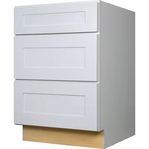 Estilo coctelera, 1 cajón, 2 puertas, lacado blanco, gabinetes de cocina de madera contrachapada, gabinetes de base de fregadero con accesorio de bisagra para estándares de EE. UU. - Product Image 6