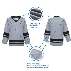 Maillots de hockey personnalisés de qualité supérieure, logo brodé, maillot de hockey sur glace personnalisé sublimé pour hommes, service OEM - Product Image 2