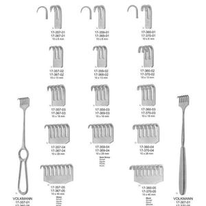 Retractor Volkmann Afilado de 3 Puntas, 22 cm, Acero Inoxidable, Instrumentos Quirúrgicos Manuales Reutilizables, Envío Mundial - Product Image 3