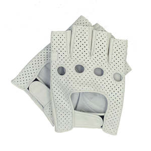 Gants de cyclisme en cuir sans doublure pour hommes, été, dos en mesh - Product Image 4