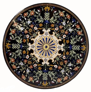 Table basse élégante en marbre avec incrustation de micro-mosaïque Design moderne incrusté Pietre Dure pour le salon, la salle à manger ou la maison - Product Image 5