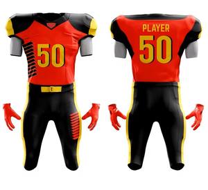 Uniforme de fútbol americano ajustado para hombre de calidad superior Material transpirable Logotipo impreso en color personalizado Ropa deportiva de manga corta - Product Image 3