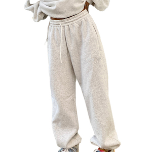 Conjunto de Pantalones Leggings Casuales Holgados de Estilo Otoño Invierno, Nuevo Conjunto de Moda para Mujer, Conjunto de Sudadera Gris para Mujer - Product Image 1