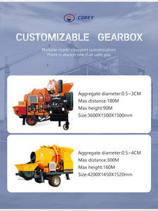 Pompe à béton mobile Corey durable, portable, 30m³/h, diesel, pour béton et ciment - Product Image 6