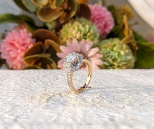 แหวนเพชรเม็ดเดี่ยว Lurba Jewels 1 กะรัต เพชรเพาะเลี้ยงในห้องปฏิบัติการ ตัวเรือนทองคำขาว 14K แท้ รับรองโดย IGI แหวนหรูสำหรับผู้หญิง วันวาเลนไทน์ - Product Image 1