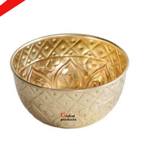 Design moderne, bol de service à salade et à nourriture en aluminium et en métal fini argenté pour restaurant et bar d'hôtel - Product Image 2