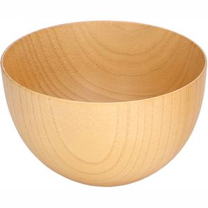 Vaisselle de cuisine en bois durable en gros, bol à soupe rond profond, anti-brûlure, récipient alimentaire pour enfants, bol à céréales en bois massif - Product Image 1
