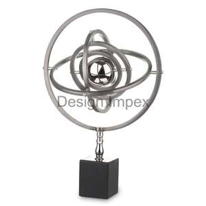 Nautical Decorative Item Table Accessories Rotatable Elegant Silver Gold Rotatable <b>Globe</b> Model Showpiece Competitive Price - Product Image 2