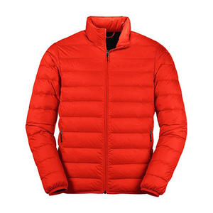 Veste matelassée rouge unie personnalisée en gros pour hommes, vestes matelassées pour hommes de haute qualité respirantes - Product Image 2