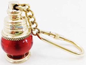 Lámpara de barco roja de diseño único, llavero de latón náutico, bolsa de ciclo para bicicleta, llavero decorativo, el mejor regalo de cumpleaños - Product Image 6