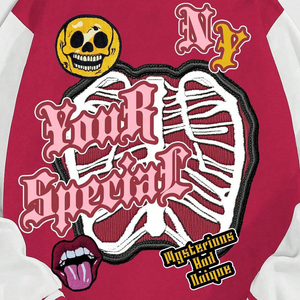 Veste de baseball décontractée pour homme Up-Felt-Impex avec impression personnalisée de lettres et de chiffres, épaules tombantes, veste d'automne/hiver pour homme - Product Image 5