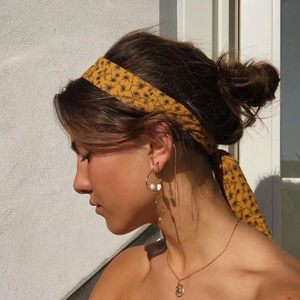 Luxury Polyester Scarf Spring Autumn <b>Headband</b> for Women Stain Silk Shawl Scarves Ladies Silk Hair Scarf Customized Pattern Logo - Product Image 1