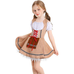Nouvelle conception couleurs claires personnalisé allemand Dirndl robe pour les femmes imprimé motif dames Style décontracté bavarois Dirndl robe - Product Image 5