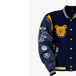 Para A & T Aggie Varsity Jacket manga de seda bordado recubierto frontal HBCU College Letterman - Product Image 3