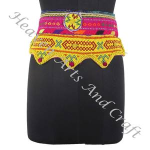 Ceinture vintage perle de danse du ventre ceinture traditionnelle afghane Kuchi Tribal BB087A vieux Banjara véritable Vintage ceintures perlées faites à la main - Product Image 6