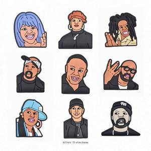 Insignias Tácticas Ecológicas de Goma Suave 3D con Diseños Divertidos de Personajes, con Imanes y Cuentas para Bolsos - Product Image 5