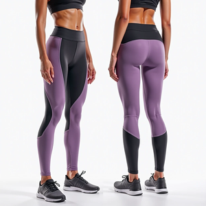Pantalones de mujer de cintura alta de compresión con estilo de mallas de ajuste seco para correr ejercicio Fitness gimnasio y deportes activos - Product Image 5