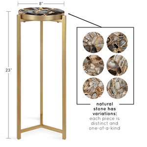 Modern Round Side Tables Living Room Display <b>Stand</b> Compact <b>Corner</b> Flower Pot Holder for Hotel Lobby Drink Table - Product Image 3