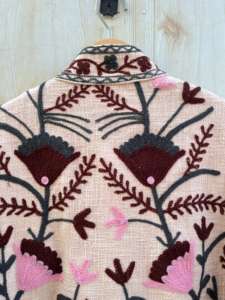 Hecho a mano Vintage corto algodón Sari Kantha abrigo doble botonadura cierre bordado Suzani Patchwork estampado patrón transpirable - Product Image 4