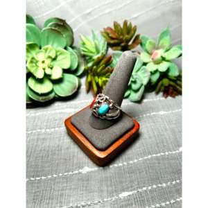 Handmade Navajo Multi-Stone Bezel-<b>Set</b> <b>Ring</b> Size 11.25 Featuring <b>Sterling</b> <b>Silver</b> & Coral Gemstone for Everyday Wear-IGI Certified - Product Image 3