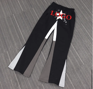 Tùy Chỉnh Chắp Vá Theo Dõi Quần Người Đàn Ông Giản Dị Của Flared Chạy Bộ Quần Flared Sweatpants Các Nhà Sản Xuất - Product Image 2