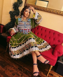 เสื้อผ้าชาวอัฟกานิสถานสำหรับผู้หญิงสินค้าแบบดั้งเดิมผลิตตามสั่ง613 - Product Image 6